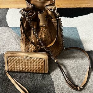 Guess bucket bag + matching wallet